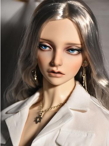 BJD Wig Girl/Boy Silver Cur...