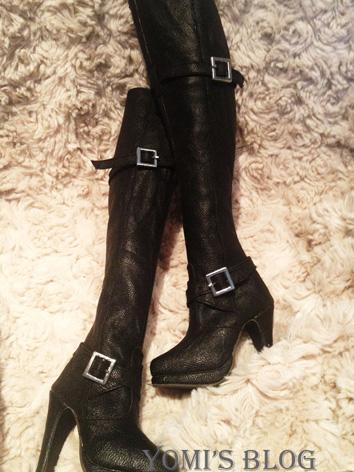 BJD 1/3 Girl/Female Black Boots  High-heel Shoes for SD13/SD16/DD Ball-jointed Doll 