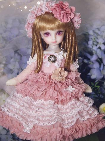 BJD Clothes Girl Pink Dress...