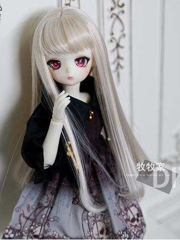 BJD Wig Girl Light Gold  Lo...