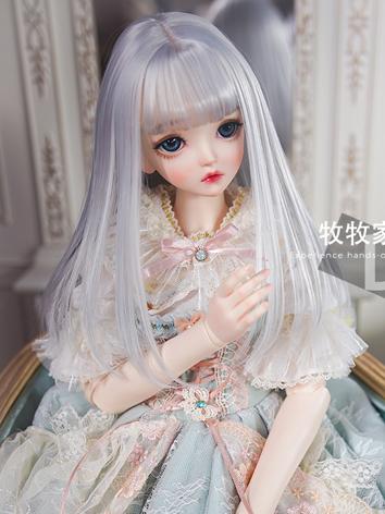 BJD Wig Girl Gray Hair Wig ...