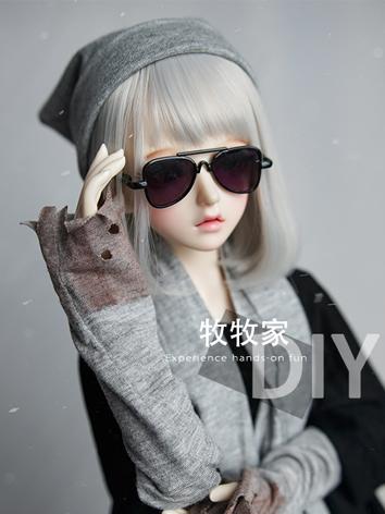 BJD Wig Girl Gray Hair Wig ...