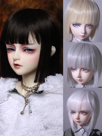 BJD Wig Girl Blue/Gray/Gold...