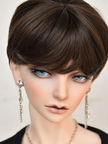 BJD Boy Wig Brown/Pink Shor...