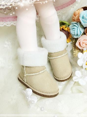 BJD 1/3 1/4 1/6 Shoes Girl/Boy Gray/Khaki/White/Pink/Red/Black Winter Snow Boot for SD/MSD/YOSD size Ball-jointed Doll