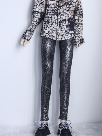 BJD Outfit 1/3 1/4 70cm Boy/Girl Leather Snakelike Black Trousers A298 for MSD/SD/70cm Size Ball-jointed Doll