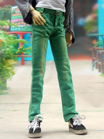 BJD Clothes Green Slim Trou...