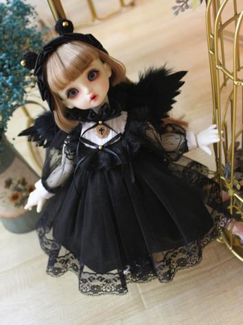 BJD Clothes Girl Black West...