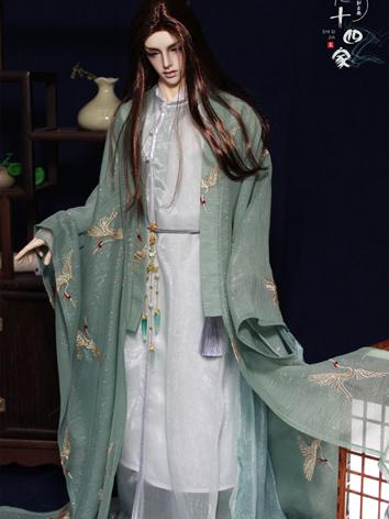 BJD Clothes Blue/Green Ancient Male Suit for SD/70CM Ball-jointed Doll