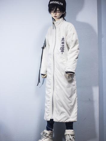 BJD Boy Outfit 1/3 70cm Clothes White Long Coat A301 for SD/70cm Size Ball-jointed Doll