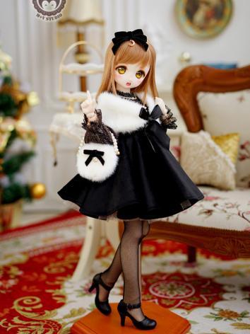 BJD Clothes Girl Black Coat...