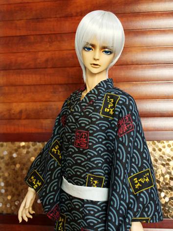 BJD Clothes Boy Blue Yukata...