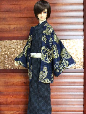 BJD Clothes Boy Blue Yukata...