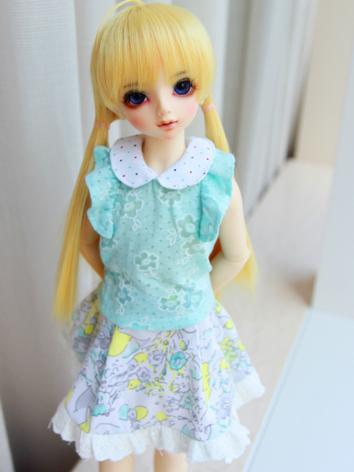 BJD Clothes Girl Blue Shirt...