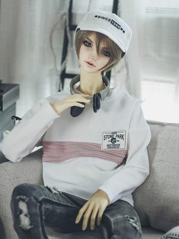 BJD Clothes Boy White T-shi...