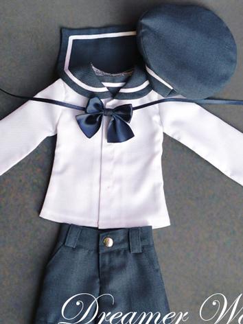 BJD Clothes Boy White&Blue ...