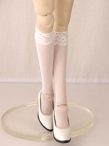 Bjd Socks Girl Lady White S...