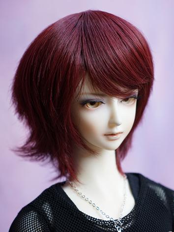 BJD 1/3 1/4 Wig Wine Short ...