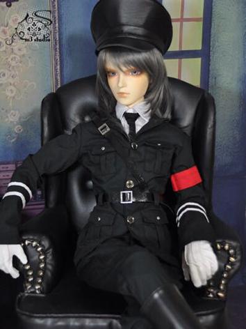 BJD Clothes Boy Black Army ...