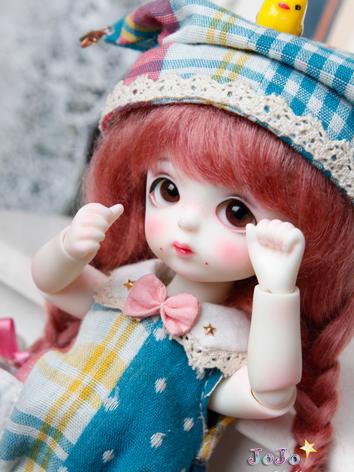 BJD Wig Girl Wine Long Hair Wig for 1/8 Size Ball-jointed Doll