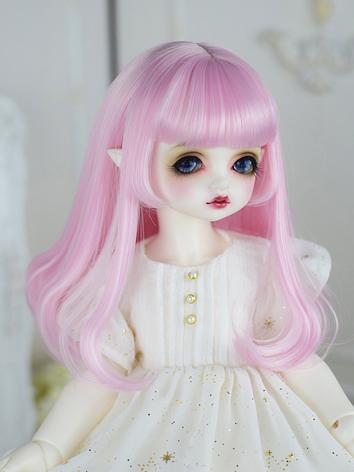 BJD Wig Boy Pink Curly Hair...