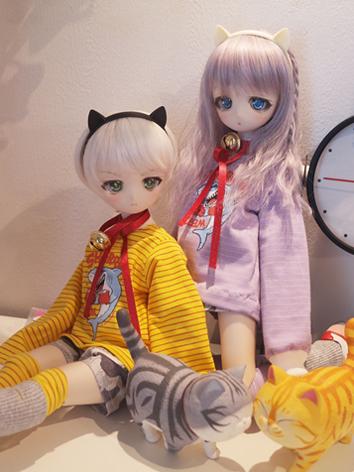 BJD Clothes Purple/Orange Coat and Shorts Suit for MSD Ball-jointed Doll