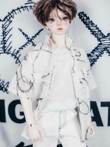 BJD Clothes Boy White Shirt...