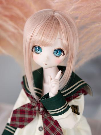 BJD Wig Girl Pink/Silver/Black/Flaxen/Gold Short Hair Wig for SD Size Ball-jointed Doll