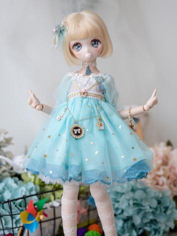 BJD Clothes Girl Blue Dress...