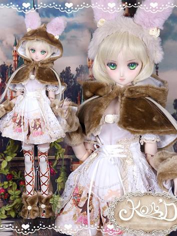 1/3 BJD Clothes Girl Pink Dress Suit for SD/DD size Ball-jointed Doll