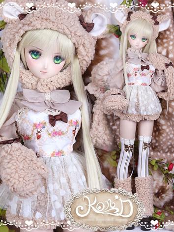 1/3 BJD Clothes Girl Pink Coat and Skirt Suit for SD/DD size Ball-jointed Doll
