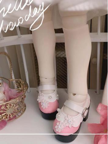 BJD Shoes Girl Pink High-he...