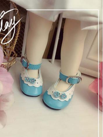 BJD Shoes Girl Blue Flat Sh...