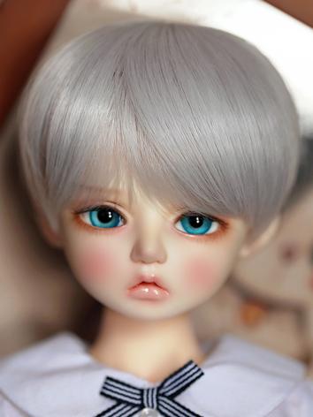 BJD Wig Girl Brown/Silver/B...