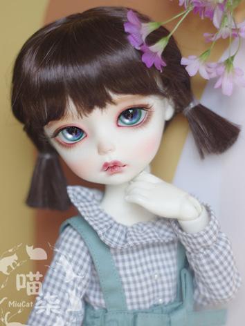 BJD Wig Girl Dark Brown Wig...