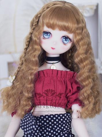 BJD Wig Girl Long Curly Hai...