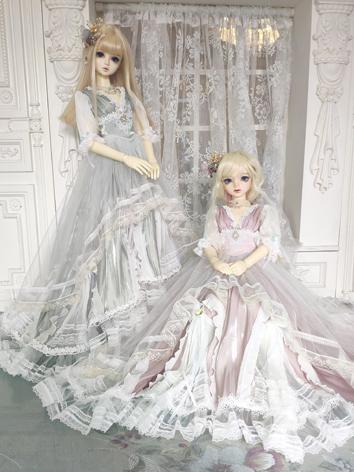 BJD Clothes Girl Green/Pink Dress Suit for SD10/SDGR/SD16/MSD Size Ball-jointed Doll