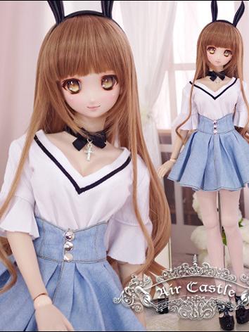 BJD Clothes Girl Top and Sk...