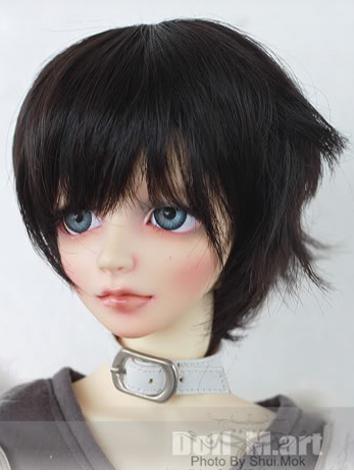 BJD Wig Girl Black Wig Hair...