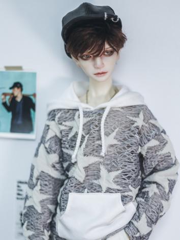 BJD Clothes Gray Hoodie T-s...