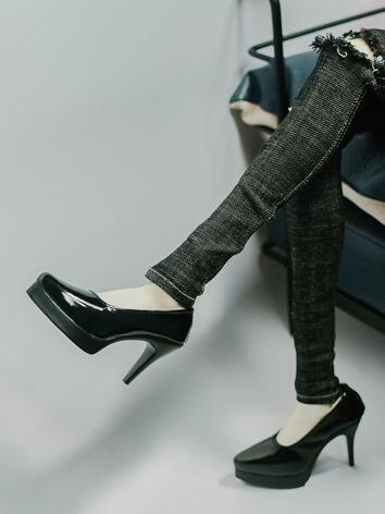 BJD Shoes Girl Black High-heeled Shoes for SD Ball-jointed Doll