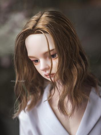 BJD Wig Boy Brown Long Curl...