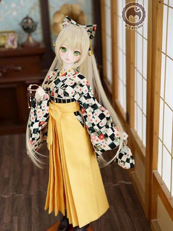 BJD Clothes Girl Kimono Set Outfit for SD/DD Size Ball-jointed Doll