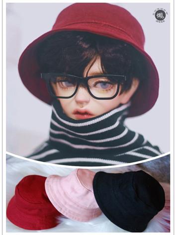 BJD Girl/Boy Pink/Red/Black Bucket Hat for MSD/SD Size Ball-jointed doll