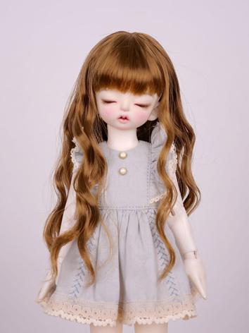 BJD Wig Girl Brown Long Cur...
