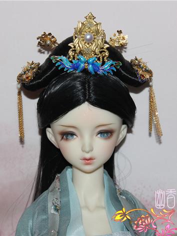 BJD Wig Black Long Hair Anc...