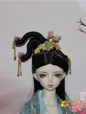 BJD Wig Black Long Hair Anc...