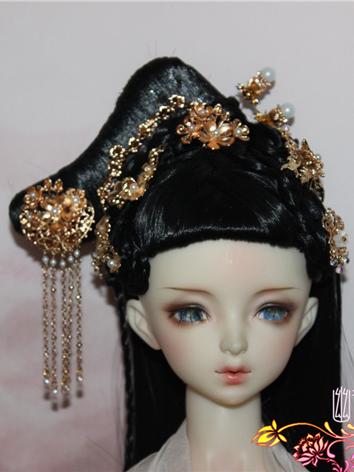 BJD Wig Black Long Hair Anc...