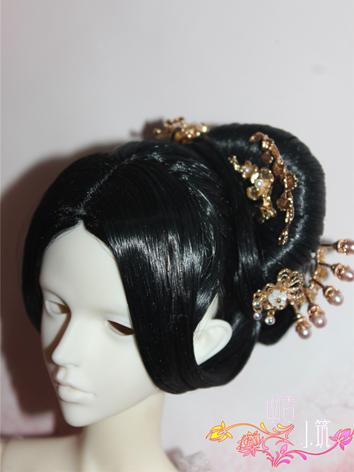 BJD Wig Black Long Hair Anc...