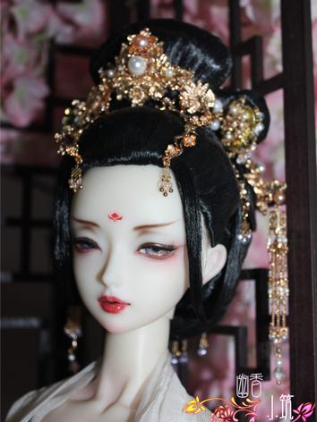 BJD Wig Black Long Hair Anc...